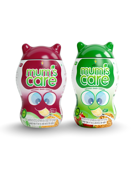 British Life Sciences Mum's Care Cereal - Rice & Moongdhal | Wheat & Apple (Combo Pack) | Nutritious Baby Cereal with Protein, Calcium & Iron | Easy Digestion, Immunity Support & Healthy Growth - shopbritishbiologicals