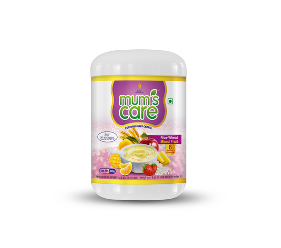 Mum's Care Organic baby cereal | From 6 months | Organic cereal | 23 Essential vitamins & Minerals | 300gm | Mixed Fruit - shopbritishbiologicals