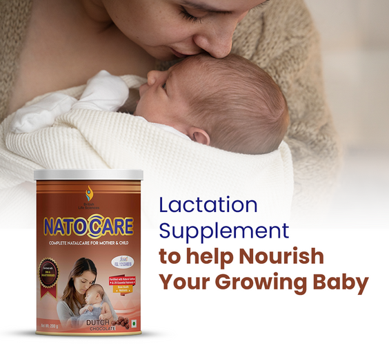 British Life Sciences Natocare Lactation Supplement | Breastfeeding Supplement | Shatavari, Silymarin & Fenugreek Extracts | Healthy Breast Milk Supply | Calcium & Vitamin D | Dutch Chocolate Flavor | 200g - shopbritishbiologicals