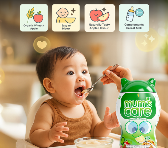 British Life Sciences Mum’s Care Baby Cereal | Wheat & Apple Cereal | Certified Organic ingredients | From 6 Month Onwards | Infant Cereal | Rich in Fibre | Easy to Digest | 400 gm - shopbritishbiologicals