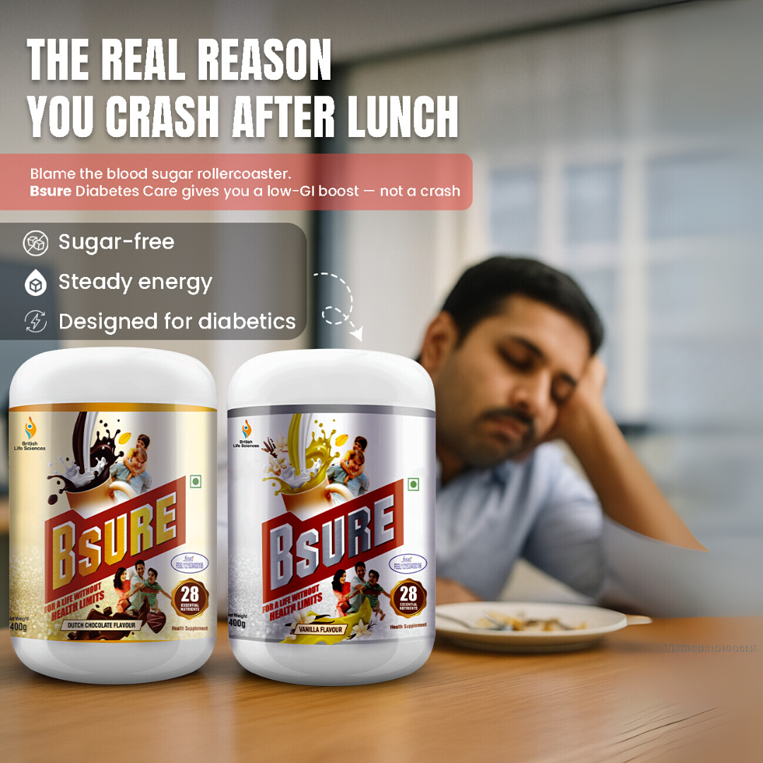 Bsure - For a Life Without Health Limits | Complete Balanced Nutritional Supplement for All Ages | Immunity Booster with 3 Vital Antioxidants & 28 Nutrients | Gluten-Free | Vanilla Flavour | 400g - shopbritishbiologicals