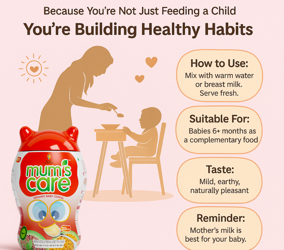 British Life Sciences Mum’s Care Baby Cereal | Ragi & Moongdal Cereal | Certified Organic Ingredients | From 6 Month Onwards | Infant Cereal | Protein, Calcium & Iron for Babies | Easy to Digest | Rich in Fibre | 400 gm - shopbritishbiologicals