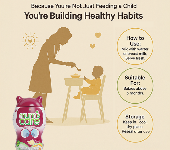 British Life Sciences Mum’s Care Baby Cereal | Rice & Moongdal Cereal | Certified Organic Ingredients | From 6 Month Onwards | Infant Cereal | Protein, Calcium & Iron for Babies | Easy to Digest | Rich in Fibre | 400 gm - shopbritishbiologicals