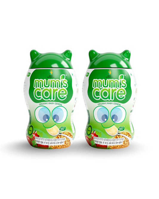 British Life Sciences Mum's Care Cereal - Wheat & Apple (Pack of 2) | Nutritious Baby Cereal with Essential Vitamins, Minerals & Iron | Easy Digestion, Boosts Immunity & Supports Healthy Growth & Weight - shopbritishbiologicals