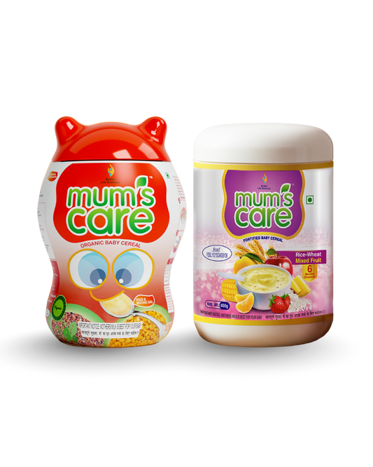 British Life Sciences Mum's Care Cereal - Ragi & Moongdhal | Mixed Fruit | Nutritious Baby Cereal with Calcium, Iron, Vitamins & Protein | Easy Digestion, Immunity Boost & Healthy Weight Gain - shopbritishbiologicals