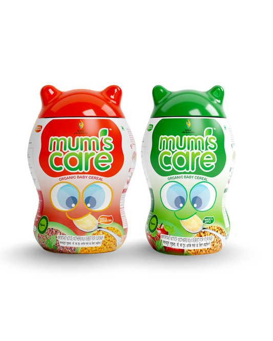 British Life Sciences Mum's Care Cereal - Ragi & Moongdhal | Wheat & Apple (Combo Pack) | Nutritious Baby Cereal with Calcium, Iron & Vitamins | Easy Digestion, Immunity Boost & Healthy Growth - shopbritishbiologicals