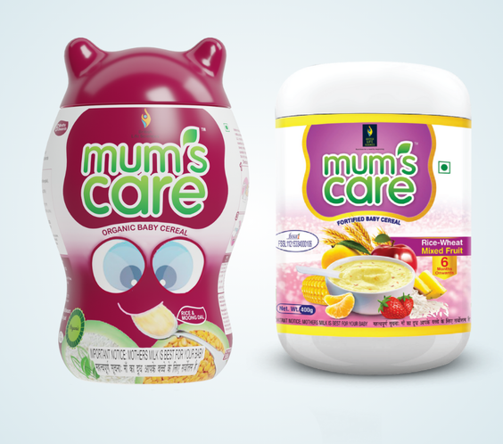 Mum's Care Cereal - Rice & Moongdhal | Mixed Fruit (Combo Pack) | Nutritious Baby Cereal with Vitamins, Minerals & Protein | Easy Digestion, Boosts Immunity & Healthy Weight Gain