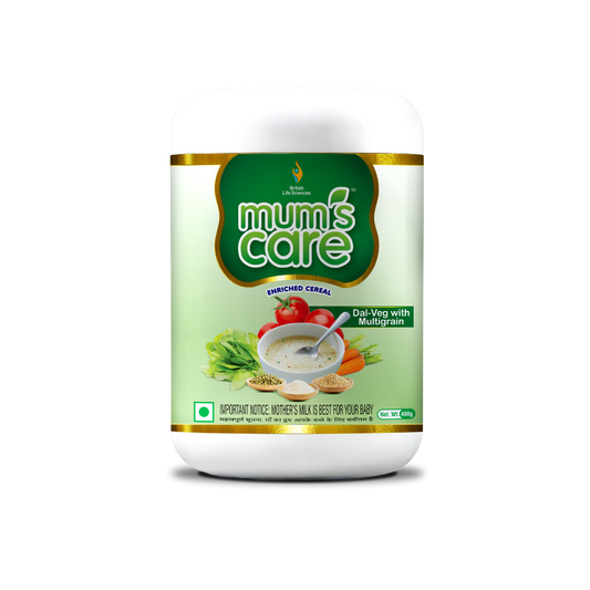 Mum's Care Dal Veg Multigrain Baby Cereal – Nutritious & Delicious Instant Food for Growing Babies Rich in Iron, Calcium & Protein | NO Added Colours & Flavours | 300g | 6 month Onwards